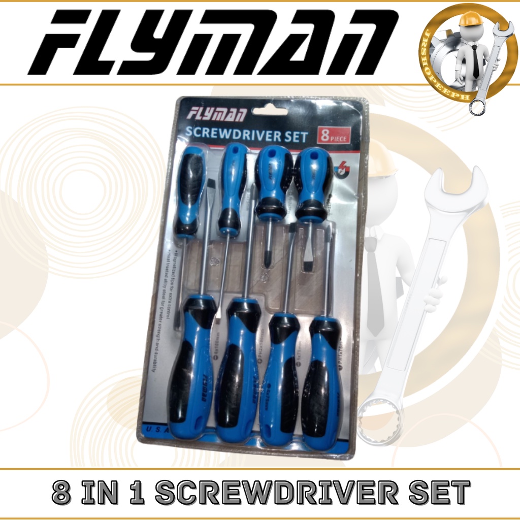 Jrshopeeph Flyman 8 In 1 Screwdriver Set With Magnetic Tips High