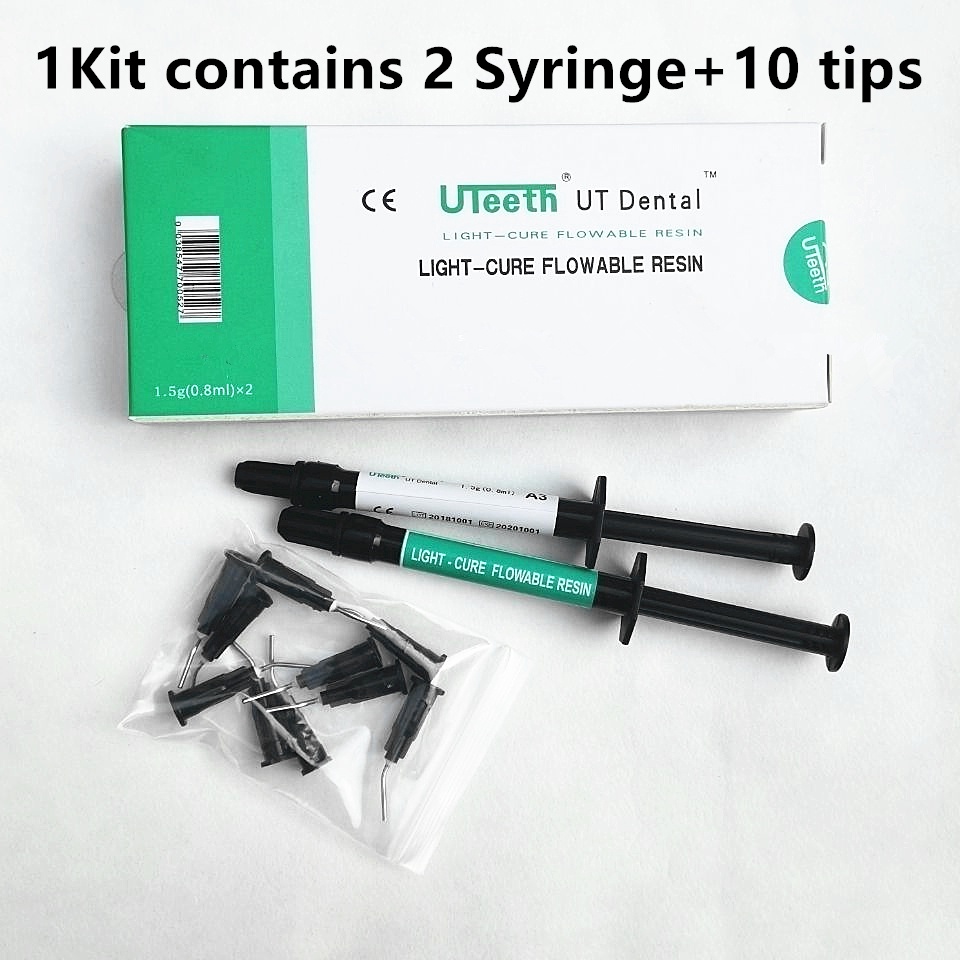 Ut Dental Flowable Composite Resin Light Cure Syringe Kit A A A