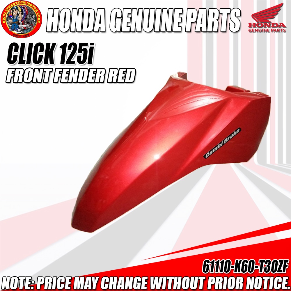 CLICK 125i V1 2015 Model FRONT FENDER RED HPI GENUINE 61110 K60