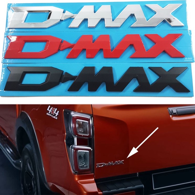 X Abs New Dmax Letter Logo Car Auto Rear Trunk Emblem Badge Sticker