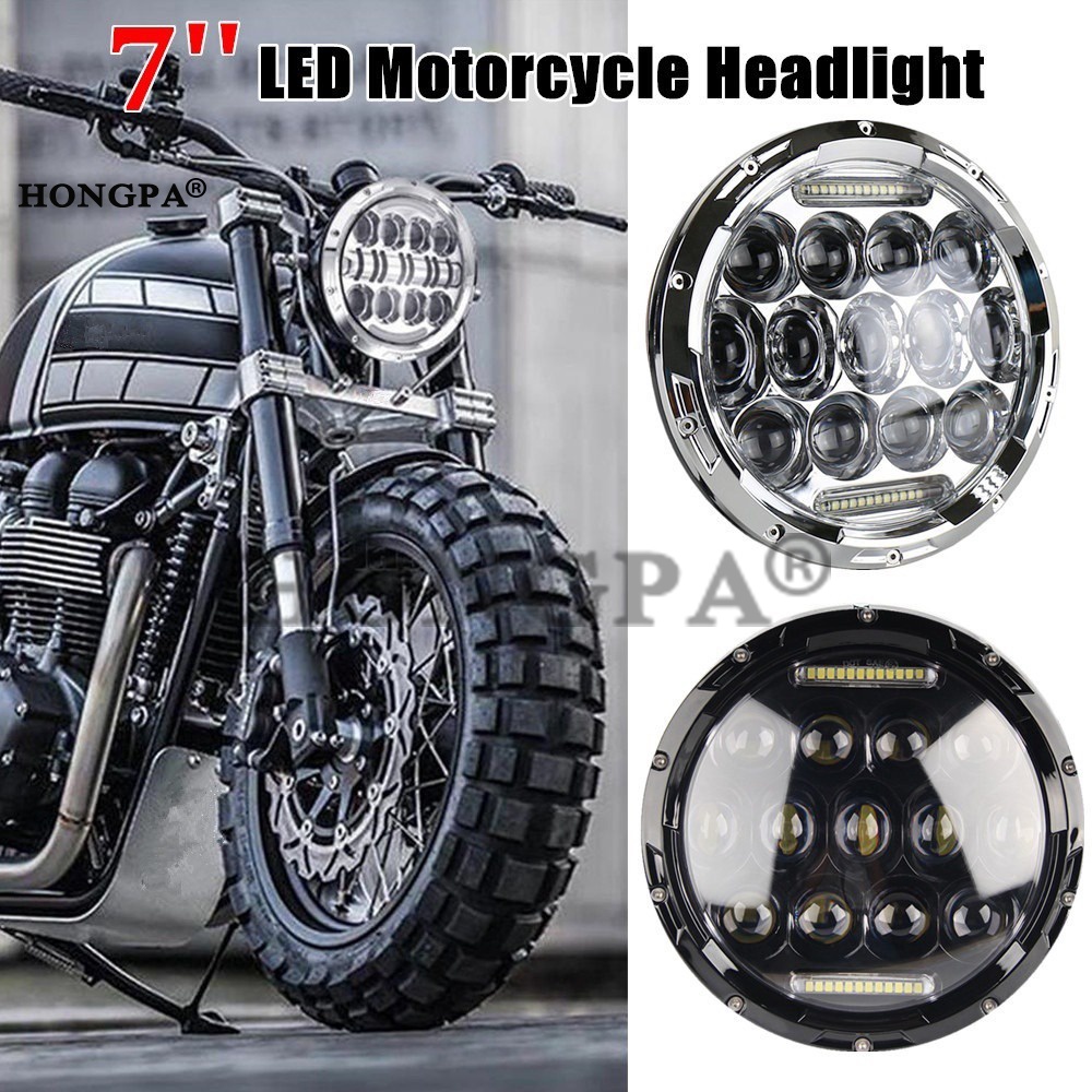 Motorcycle Inch Led Headlight H Hi Lo Beam Drl Headlamp For Harley