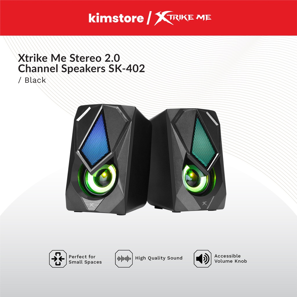 Xtrike Me Stereo Channel Speakers Sk Black Shopee Philippines