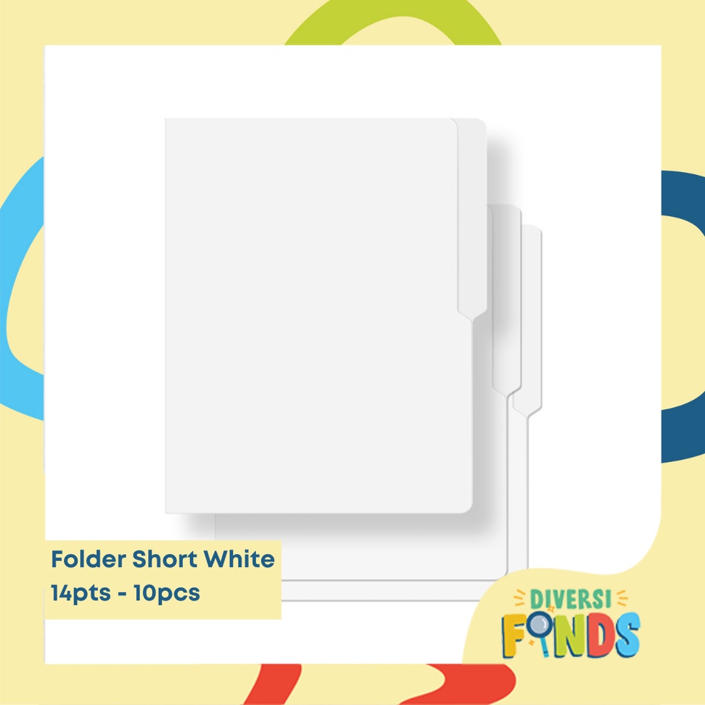 10pcs File Folder Advance Or PX White 14pts Thick Long And Short