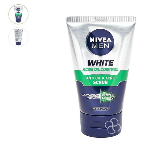 Nivea Men Whitening Acne Oil Control Facial Scrub 100g Shopee Philippines