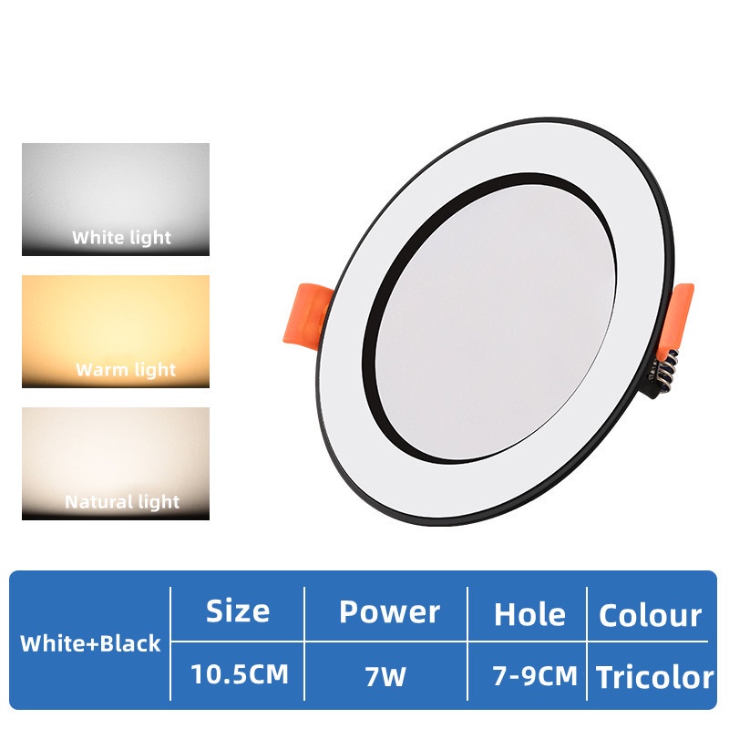 Hot SaleUltra Thin LED Pin Lights 3 Color Tone 5W 7W 9W Recessed