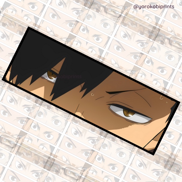 Haikyuu Karasuno Eye Slap Waterproof Laminated Vinyl Stickers