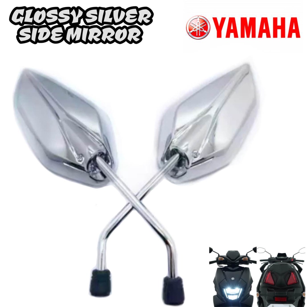 YAMAHA MIO I 125 SIDE MIRROR SILVER Long Stem Dahon Type Glossy