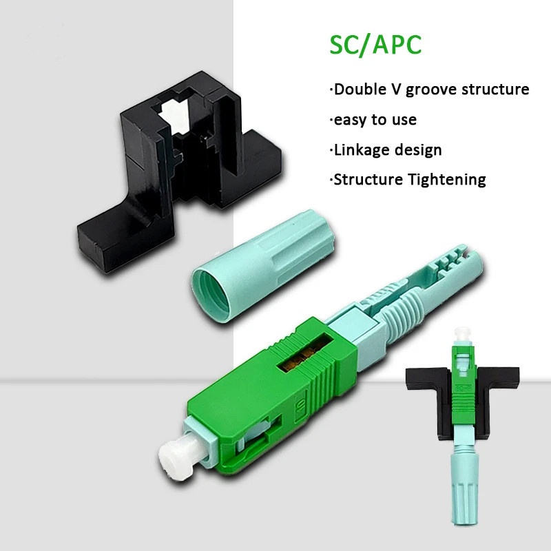 Sc Apc Optic Fiber Fast Connector Mm Single Mode Fiber Optical Quick