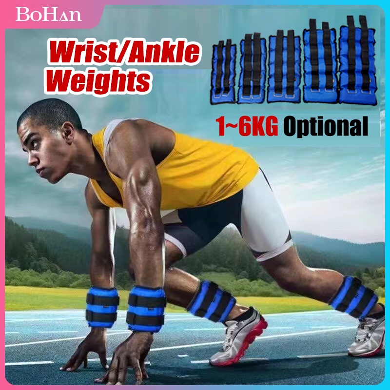 Ankle Weights Adjustable Pair Wrist Iron Sand Bag Kg Weights Strap