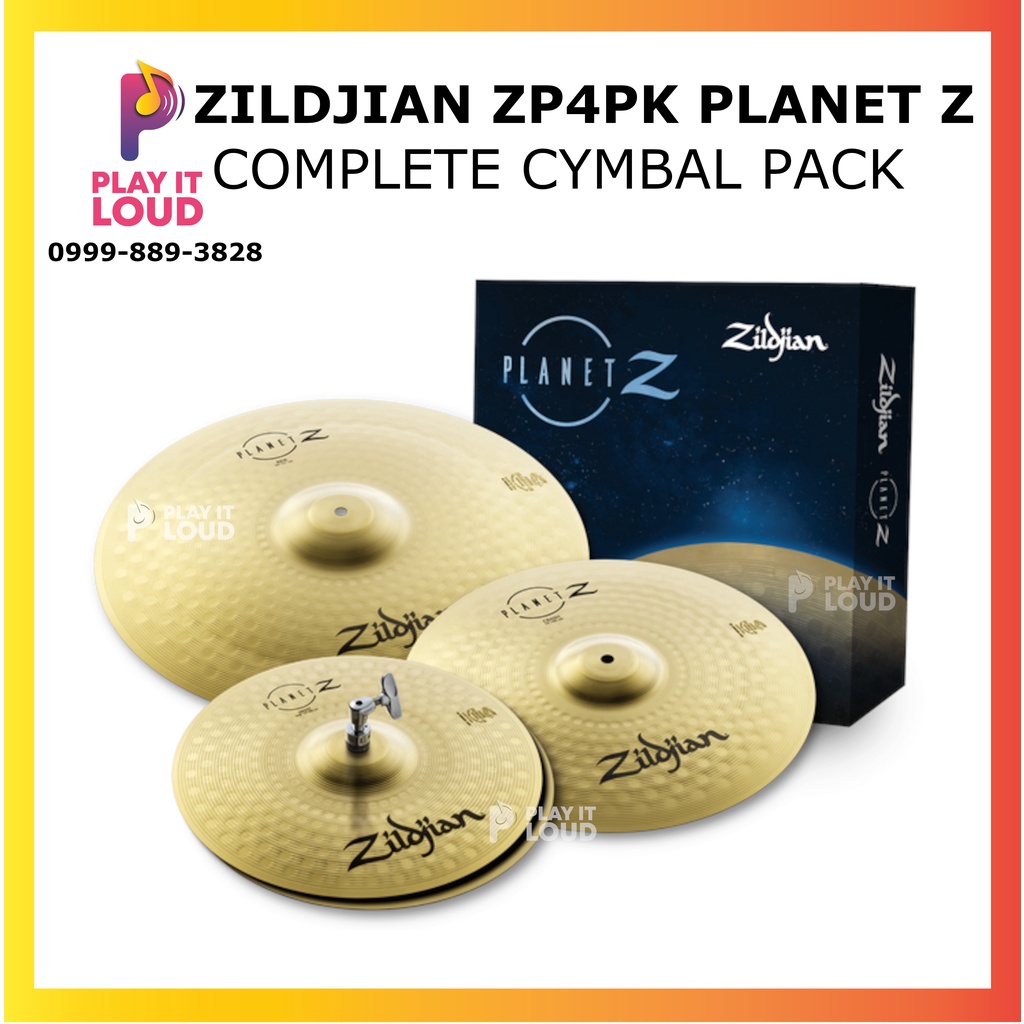 ZILDJIAN PLANET Z COMPLETE CYMBAL PACK ZP4PK 14 HiHats Pair 16