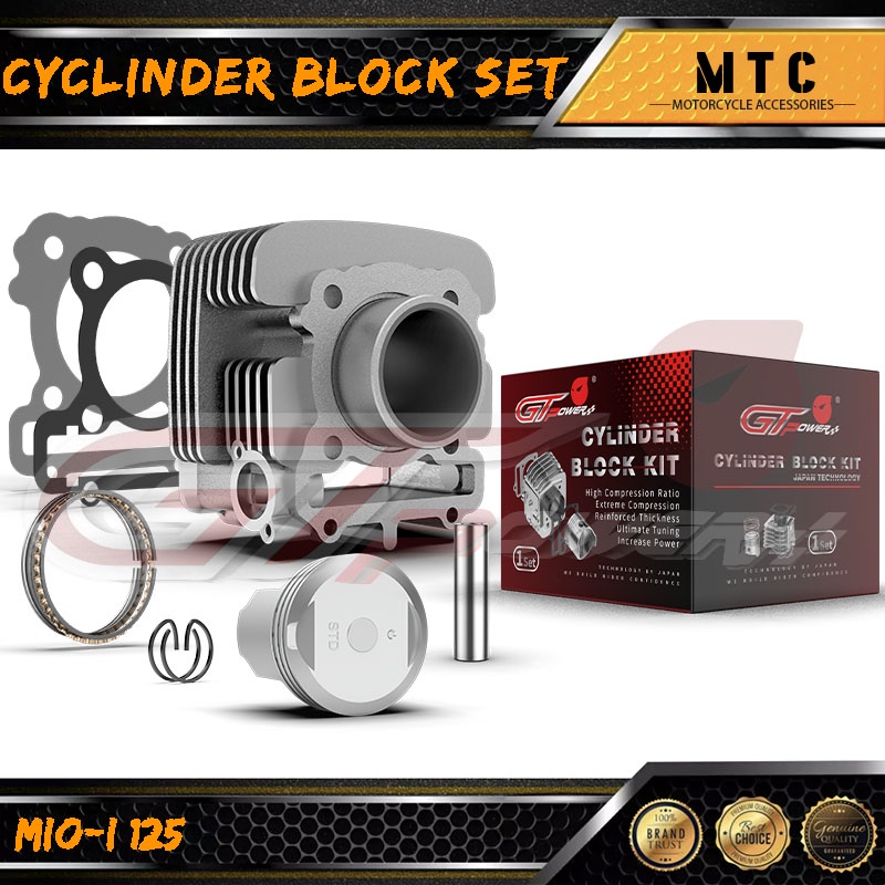 GT Power Cylinder Block Kit Set MIO I 125 MIO I 125 M3 STD Φ52 4MM