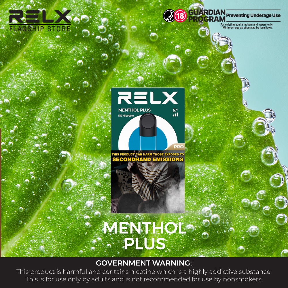 RELX Pod Pro 2 Pod Pack Menthol Plus 50mg GHW Vape Juice Single