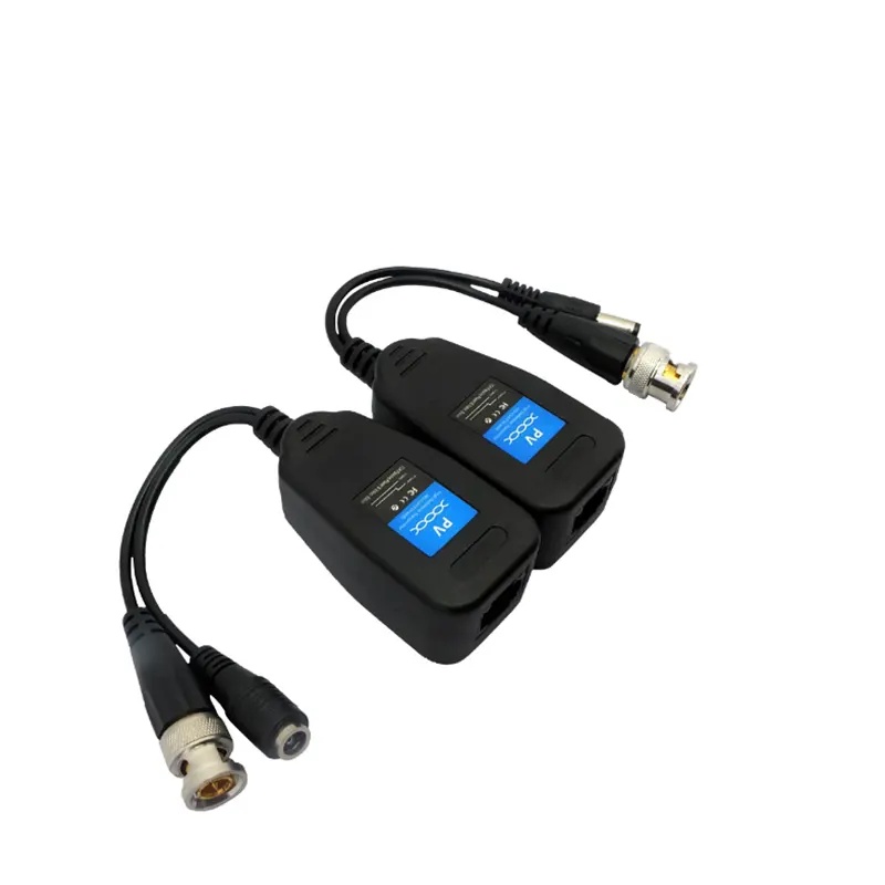 Passive Cctv Coax Bnc Video Power Balun Transceiver To Rj Connector