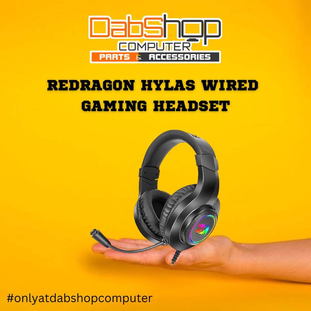 REDRAGON HYLAS WIRED GAMING HEADSET BLACK H260P RGB Shopee