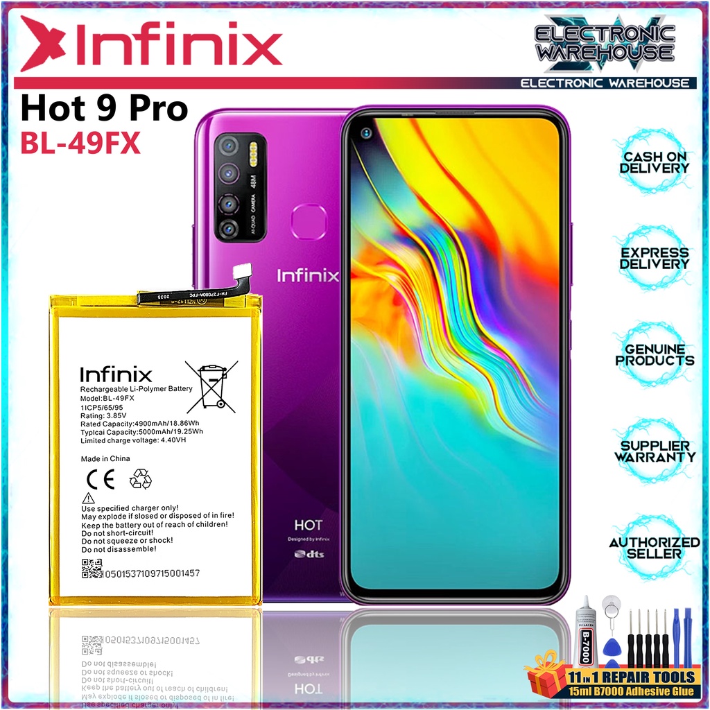 Battery For Infinix Hot 9 Pro Model BL 49FX Shopee Philippines