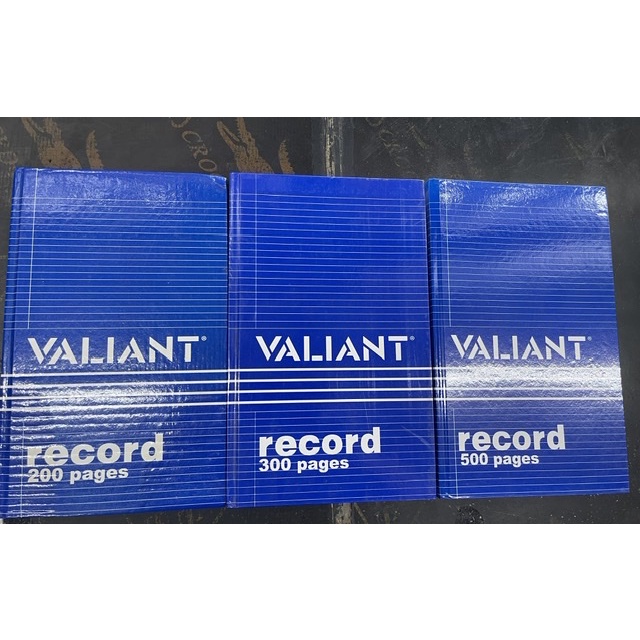 Valiant Record Book Big Size 200 300 500 Pages Sold Per Pcs Shopee