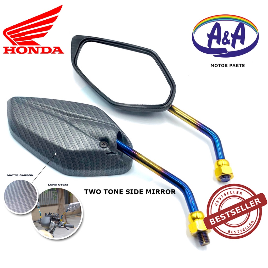 HONDA XRM 110 SIDE MIRROR 2TONE LONG STEM COD Shopee Philippines