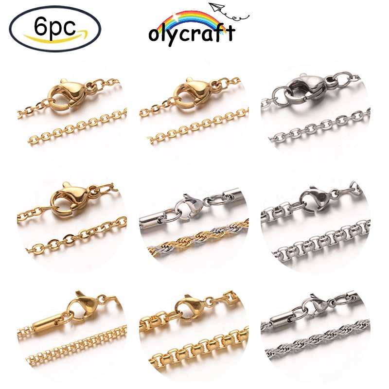 Pc Vacuum Plating Stainless Steel Cable Chain Necklaces With