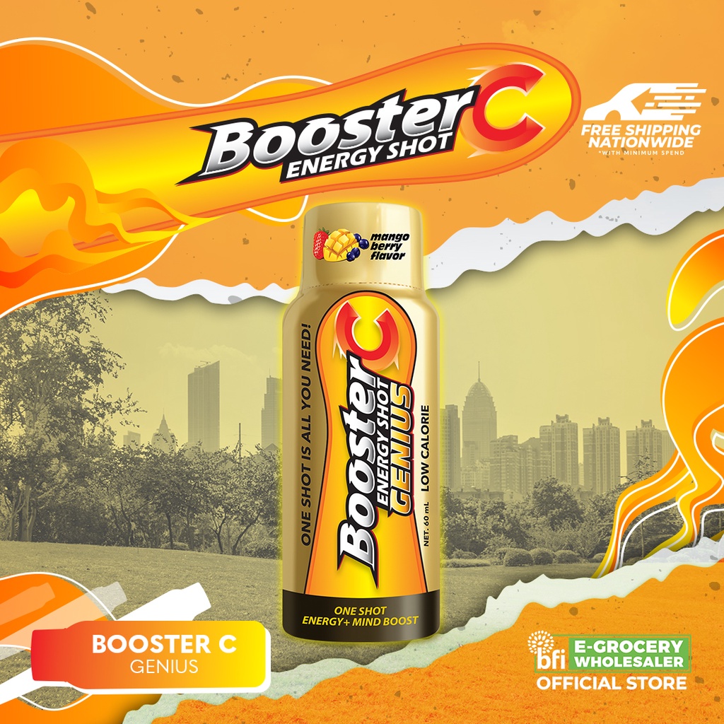 BFI Booster C Energy Shot With B Vitamins No Sugar And Low Calories