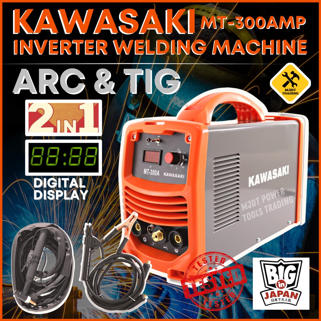 KAWASAKI JAPAN 2 IN 1 INVERTER WELDING MACHINE 300AMP ARC TIG