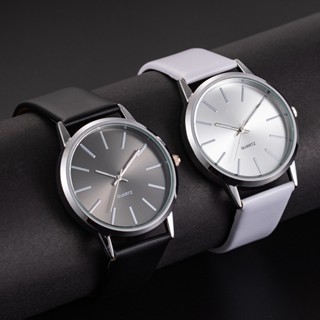 Fashion Casual Business Relo Black Leather Watch For Men Woman Quartz