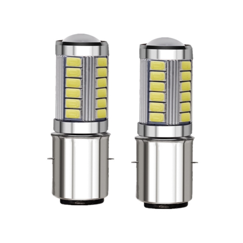 2pcs BA20D H6 Motorcycle Headlight Bulb 5730 5630 33SMD Led Motorbike