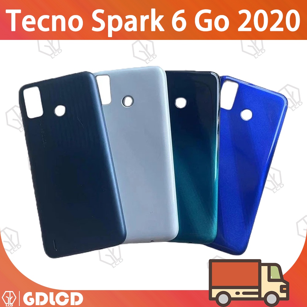 Tecno Spark 6 Go 2020 Back Battery Cover KE5 KE5j KE5k Rear Door Case