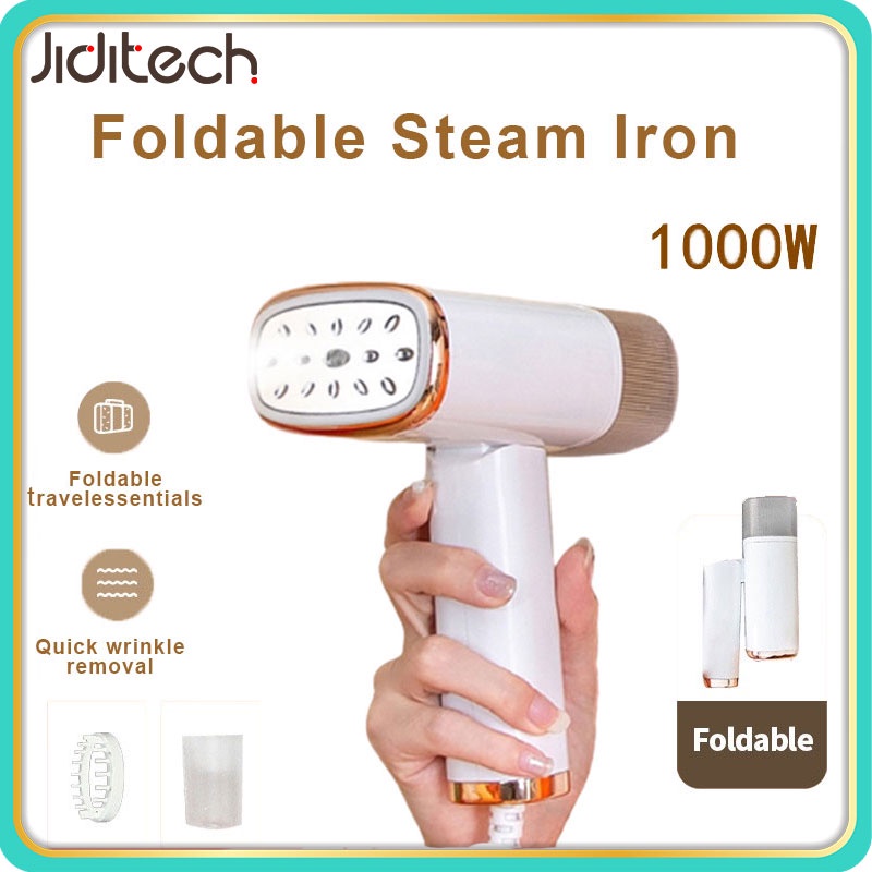 Jiditech Steamer Iron For Clothes Foldable Steam Iron Portable Steamer