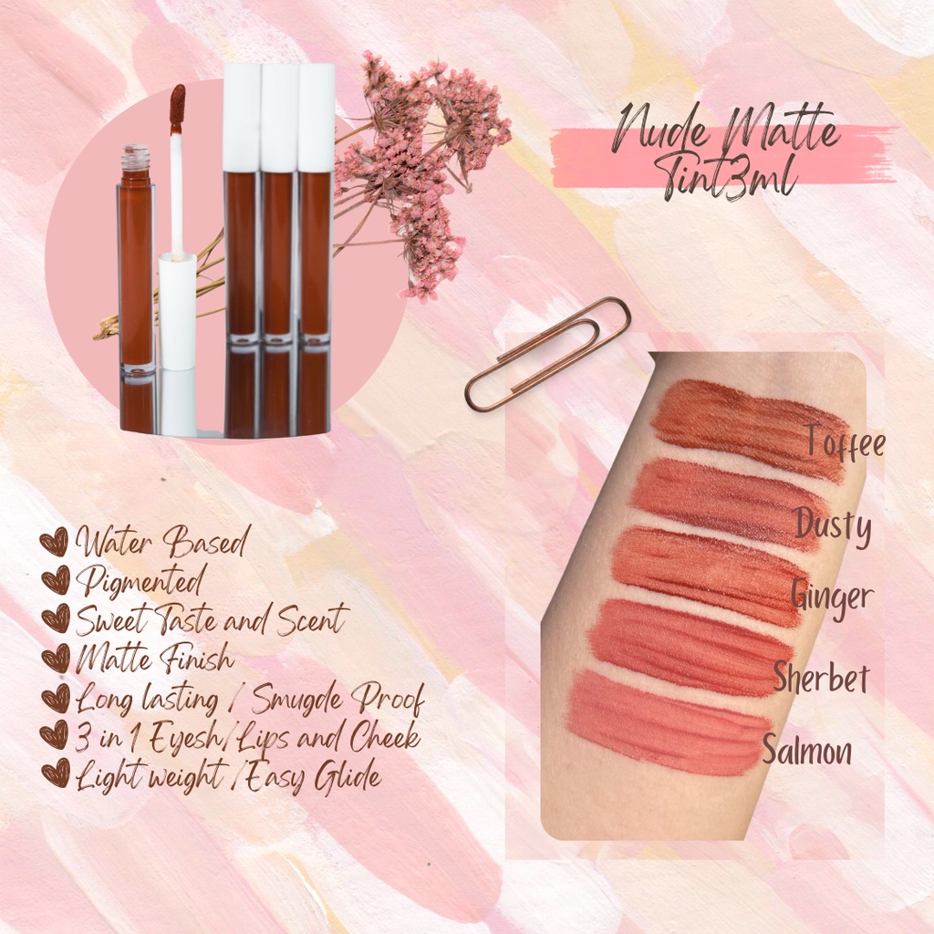 Nude Matte Liptint Ml Plain Shopee Philippines