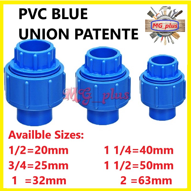 Pvc Blue Fittings Union Patente Water Supply Live Connection Sold Per