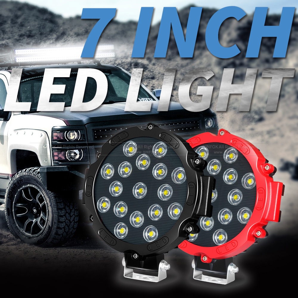 Inch Round Led Light Bar Driving Light Spot Beam W Led Work Light