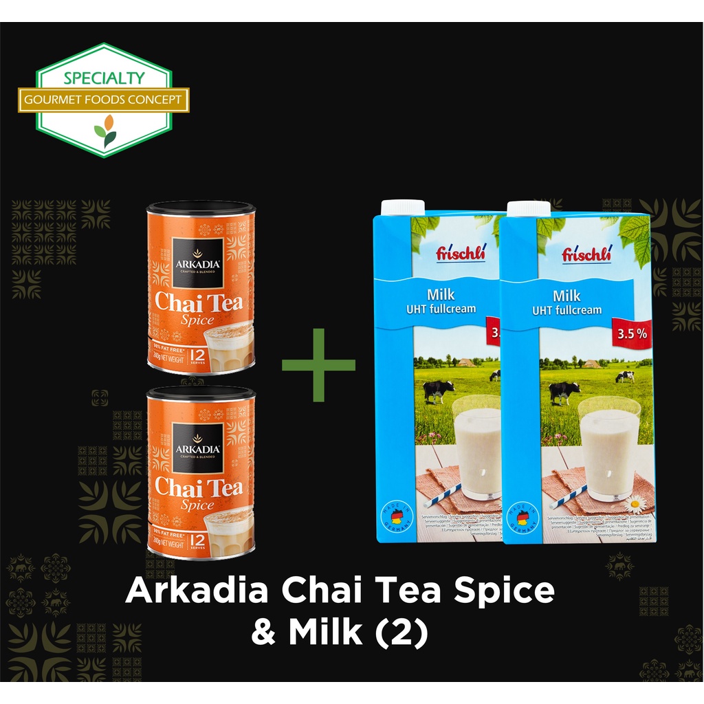 ARKADIA CHAI TEA SPICE 240G X2 FRISCHLI MILK 1L X2 Shopee Philippines