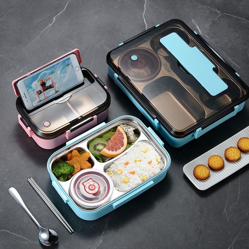 304 Stainless Steel Lunch Box With Soup Bowl Leak Proof Bento Box