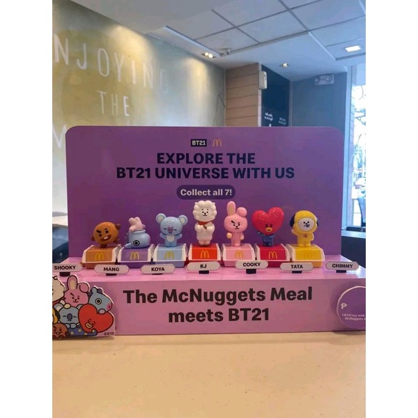 BTS BT21 FIGURINES SHOOKY MANG KOYA COOKY CHIMMY TATA RJ Shopee