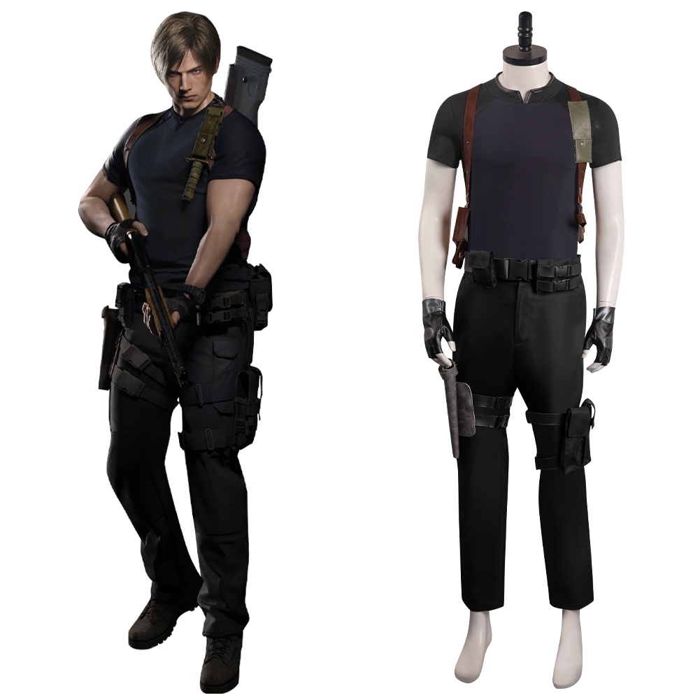 Resident Evil Cos Remake Leon Scott Kennedy Cosplay Costume Halloween