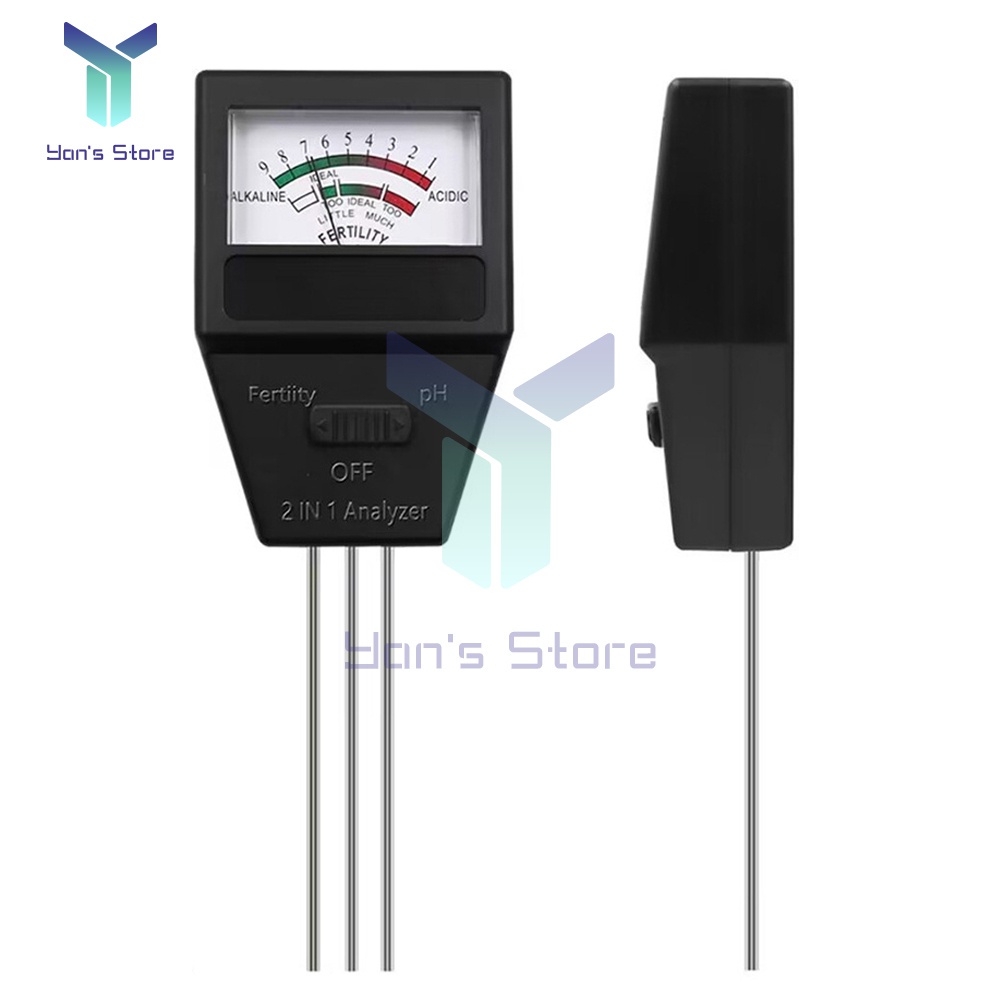 2 In 1 Soil PH Fertility Meter With 3 Probes Soil PH Tester Plant