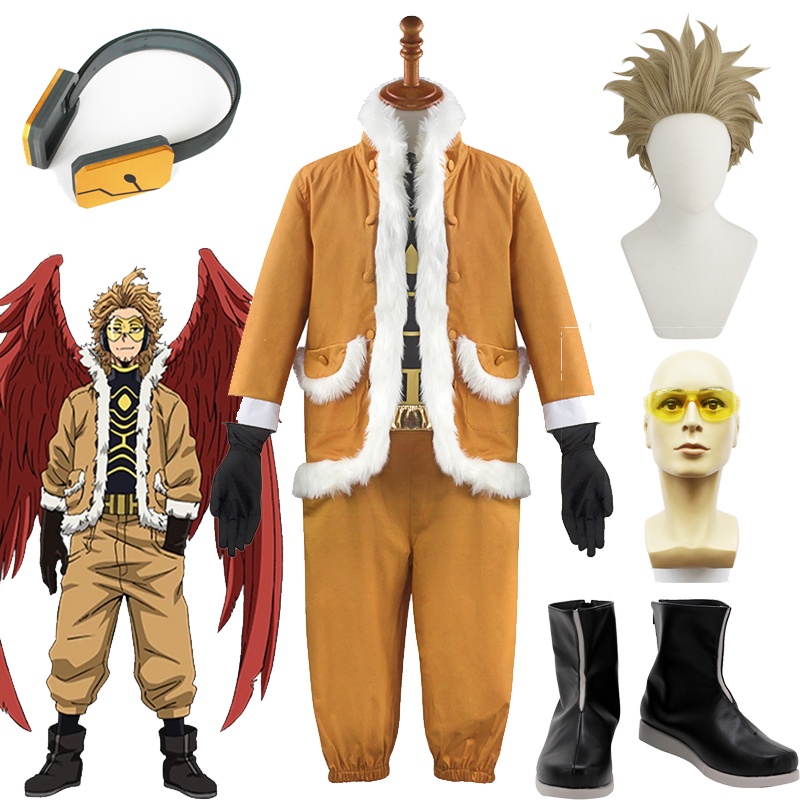 My Hero Academia Hawks Cosplay Costume Takami Keigo Uniform Suit Wing