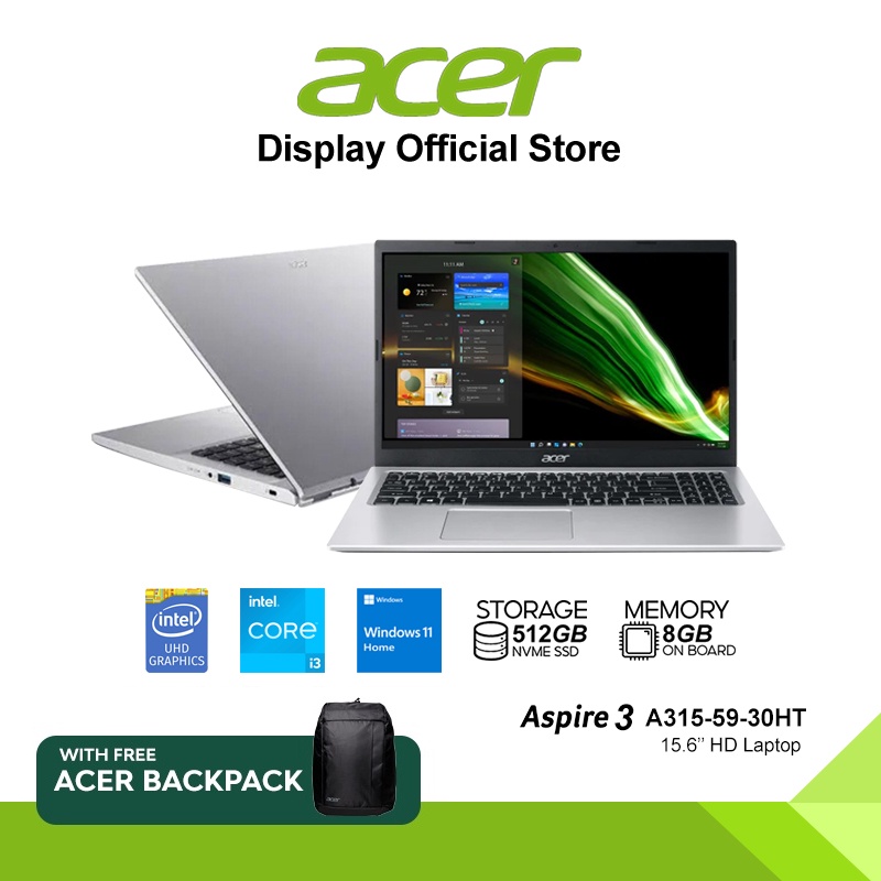 Acer Aspire 3 A315 59 30HT Pure Silver Intel Core I3 1215U 8GB 512GB