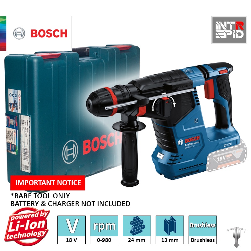 Bosch Gbh Li Professional V Brushless Cordless One Chuck Rotary