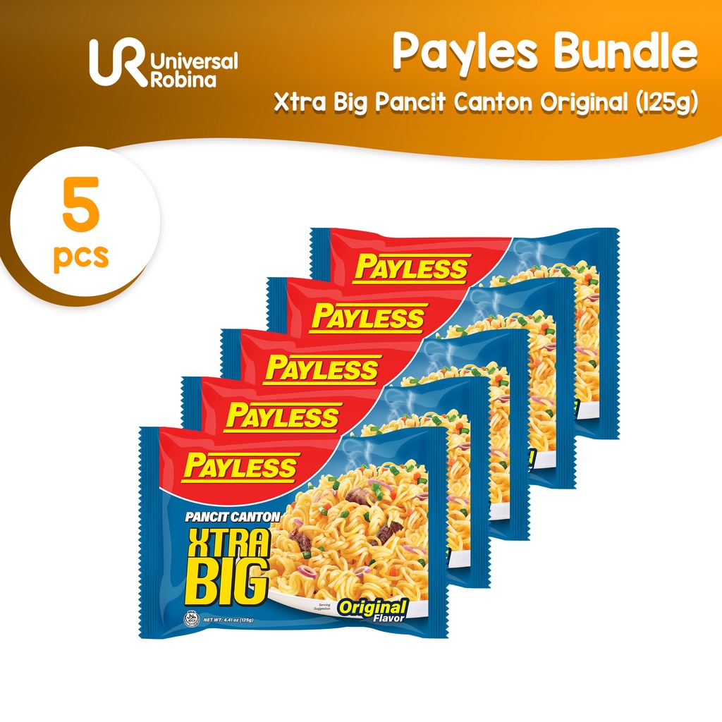 5 X Payless Xtra Big Pancit Canton Original 125g Shopee Philippines