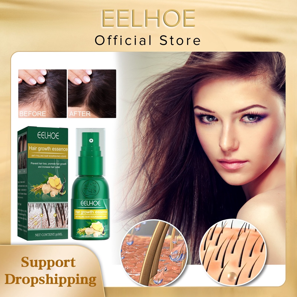 Eelhoe Hair Growth Spray Ginger Anti Hair Loss Essential Oil Treatment