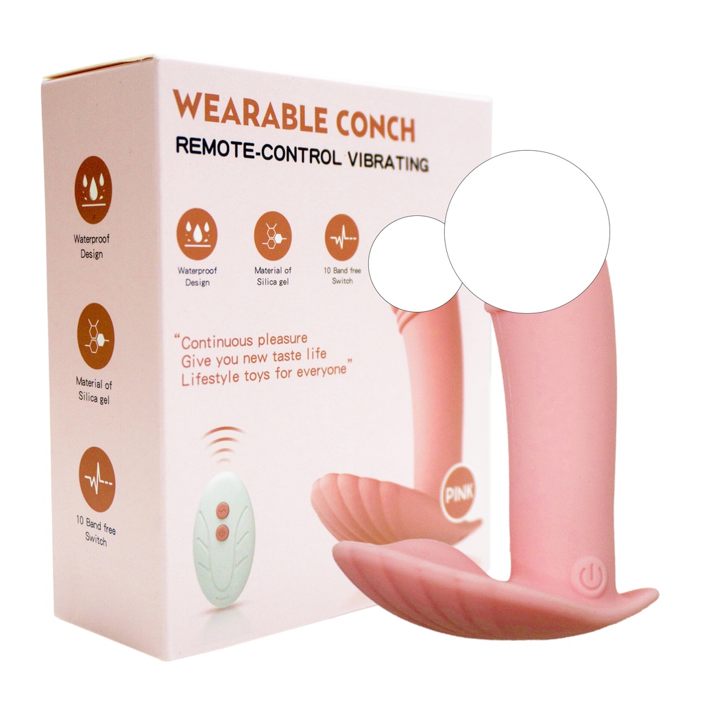 Janeena Remote Control Wearable Conch Vibrating Dildo Multispeed