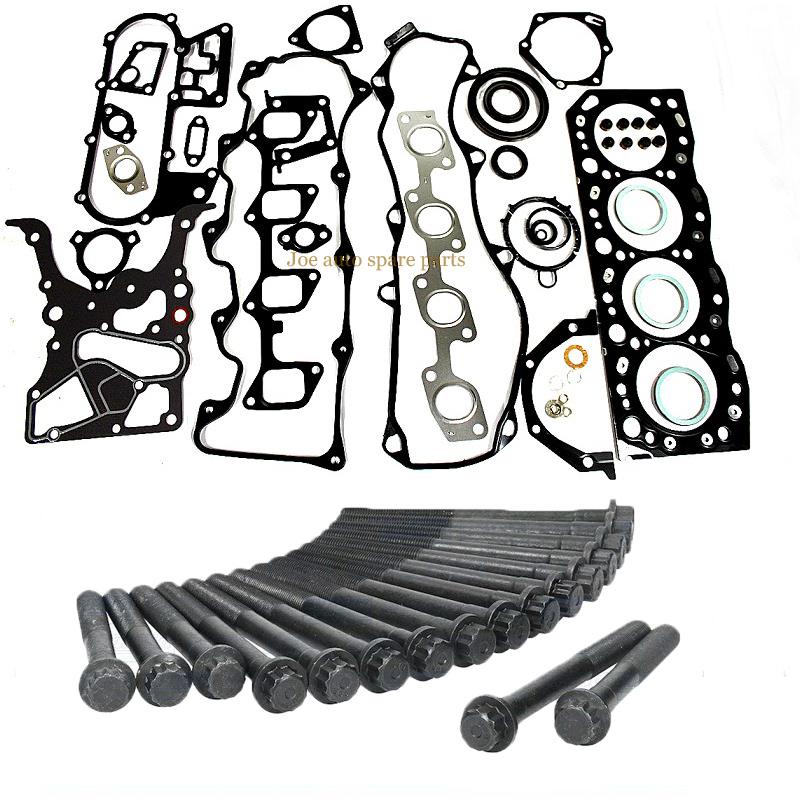 L Full Gasket Set Kit Cylinder Head Bolt Nuts Screw For Toyota Hilux