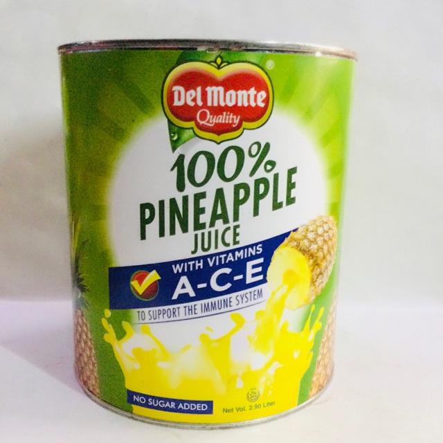 Del Monte Pineapple Juice With Vitamins A C E Liter Shopee