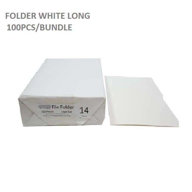 FOLDER WHITE LONG 14PTS 100pcs BUNDLE Ordinary Shopee Philippines