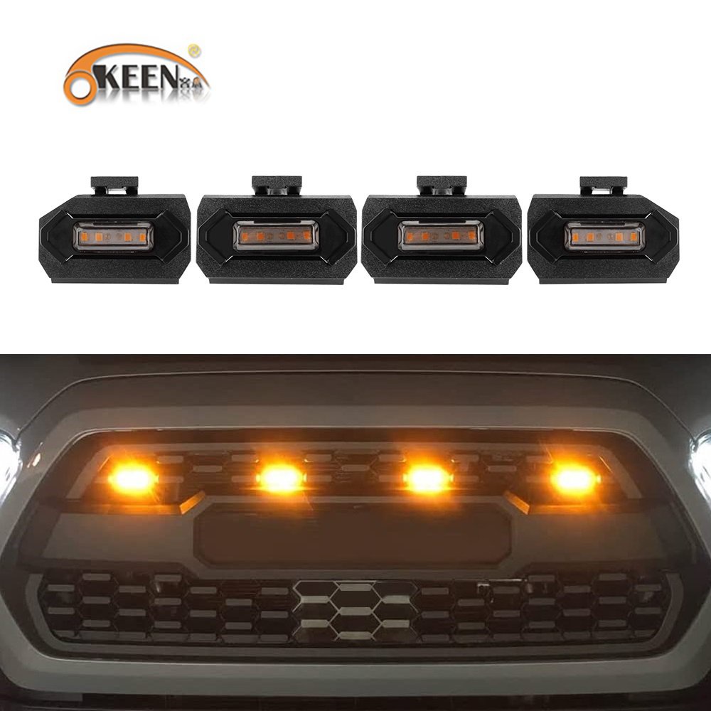 OKEEN LED Front Grill Lights For Toyota Tacoma Raptor TRD Off Road