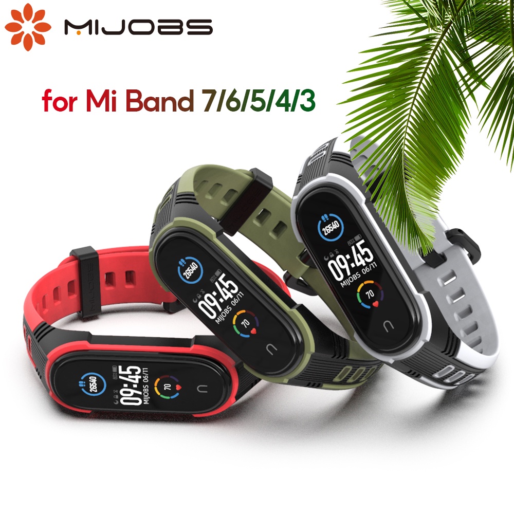 MIJOBS For Mi Band 6 7 5 4 3 Strap Wrist Band For Xiaomi Miband 5 4 3