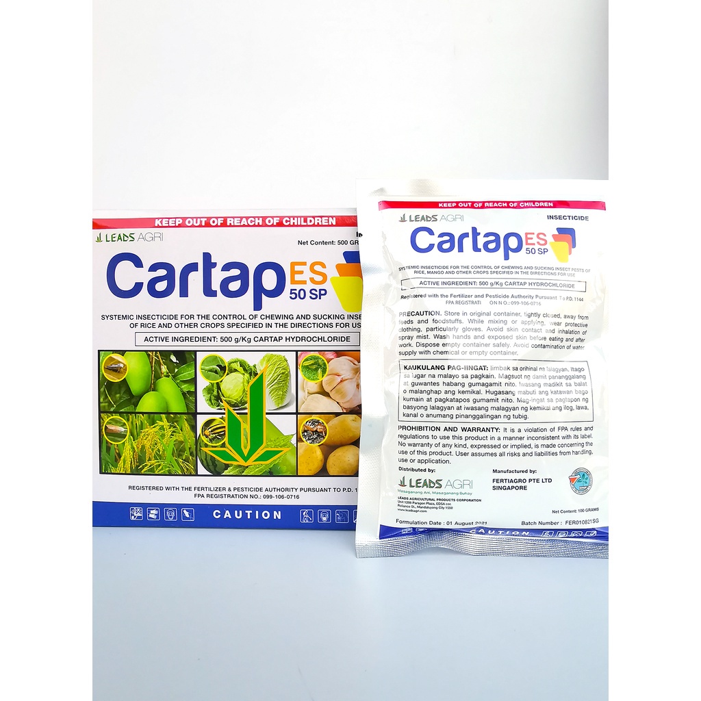 Cartap ES 50 SP Systemic Insecticide 100g Sold Per Sachet Shopee