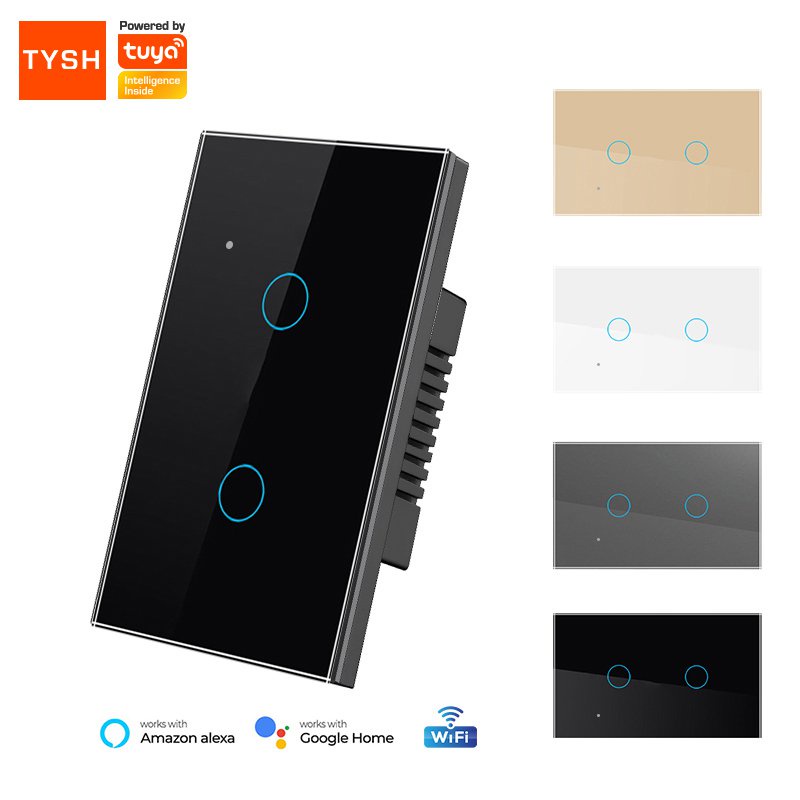 Tysh Us Gang Tuya Wifi Smart Home Switch Glass Panel Touch