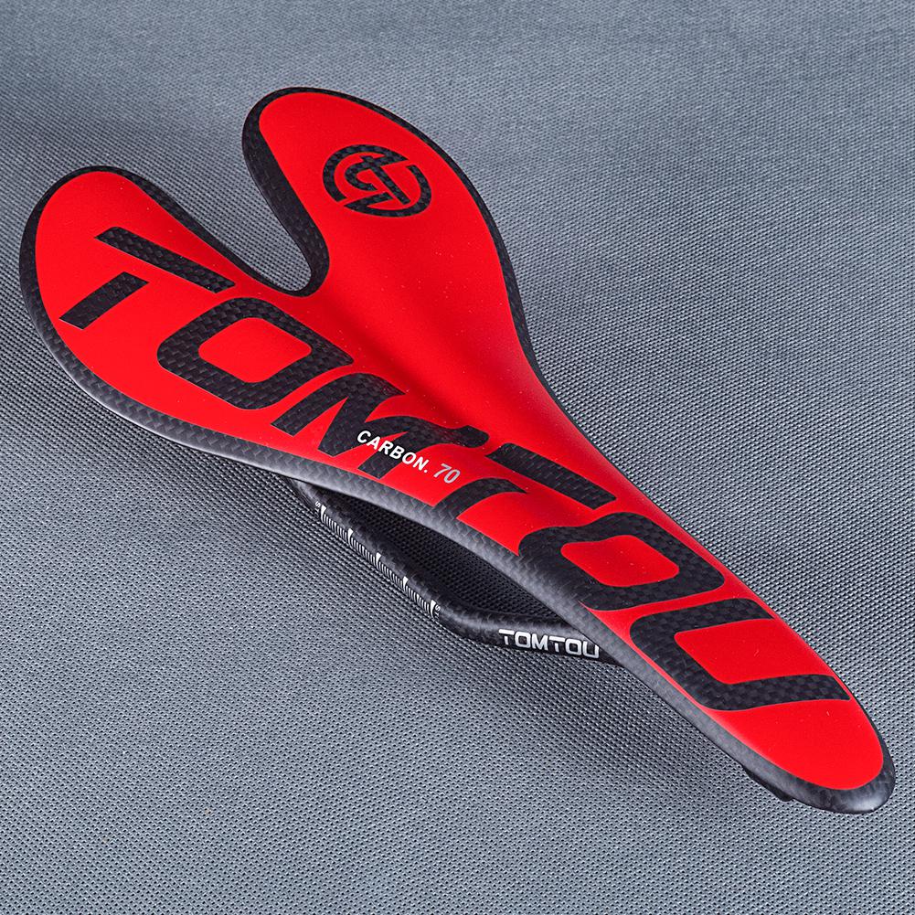 TOMTOU Carbon Fiber Racing Bicycle Saddle Seat Cushion 270 128mm Rail